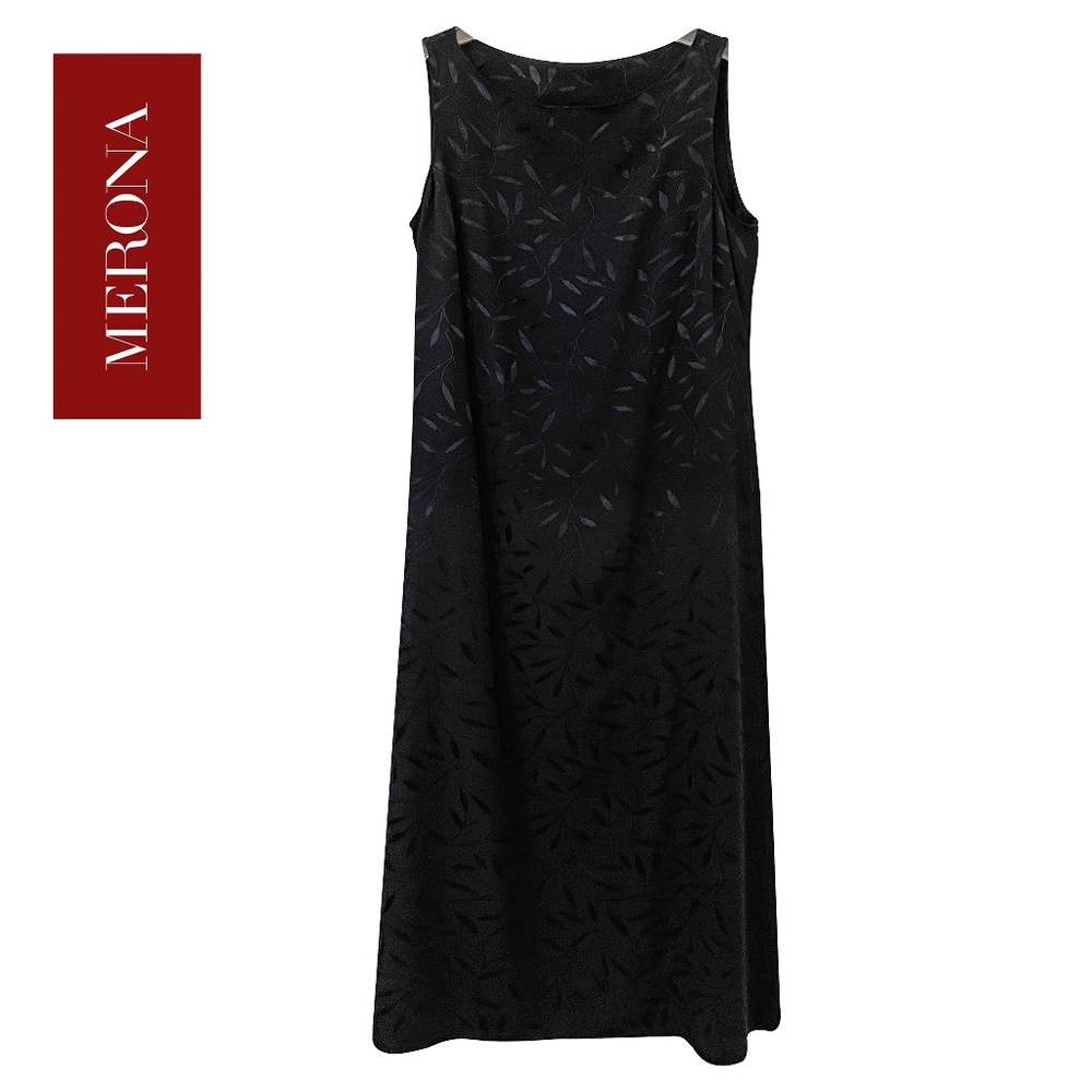 Sleeveless Black Maxi Dress, Women's L